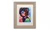 Dean Russo 'Jimi Hendrix IV' Matted Birch Framed Art