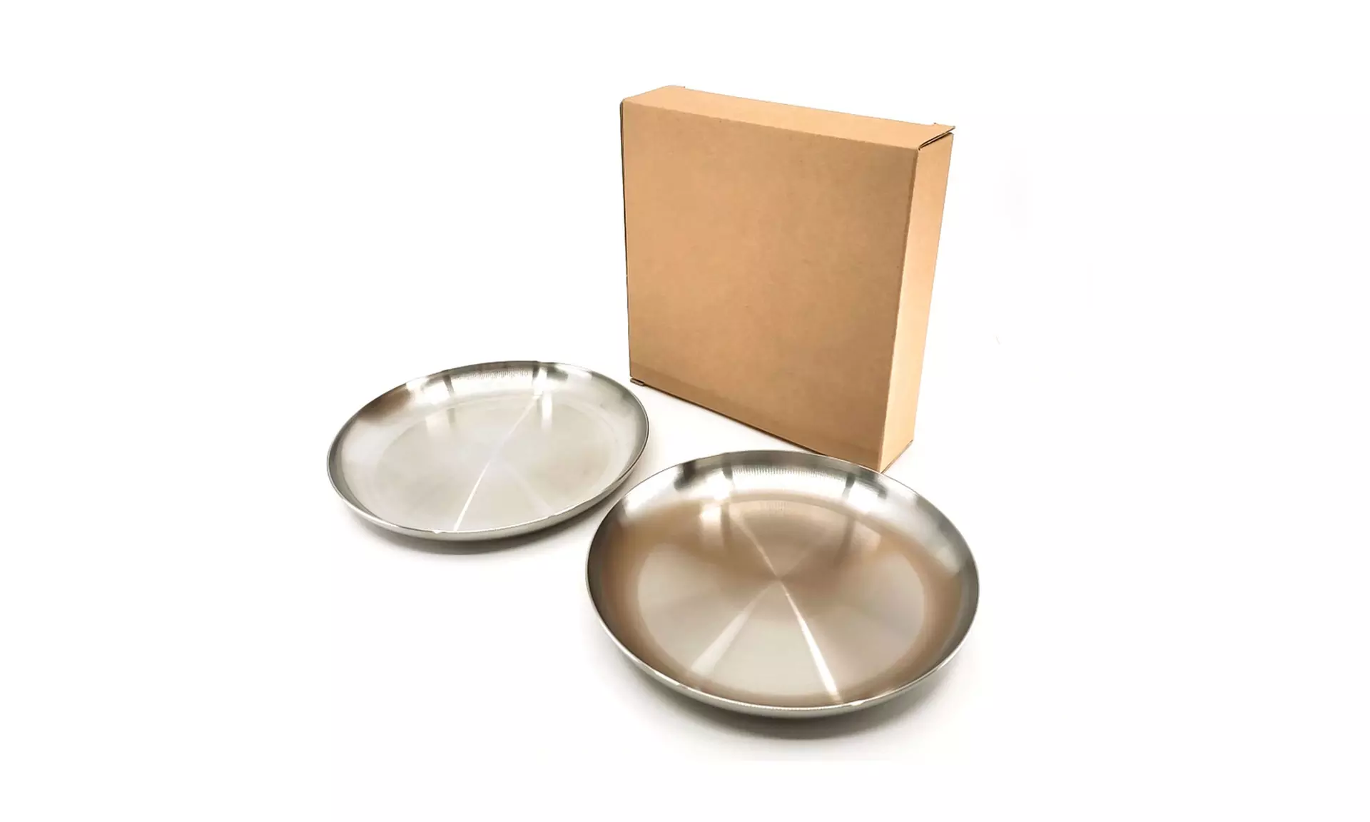Premium STS 304 Stainless Steel Dinner Plates Heavy Duty Round 6 Inch Plate - Primary Image