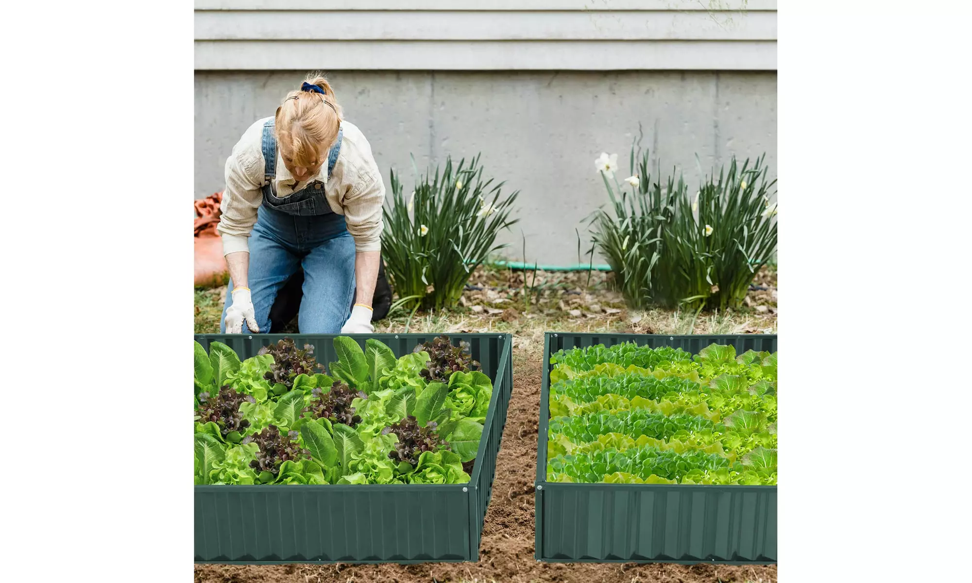 One or Two Costway Three-Tier Raised Garden Beds