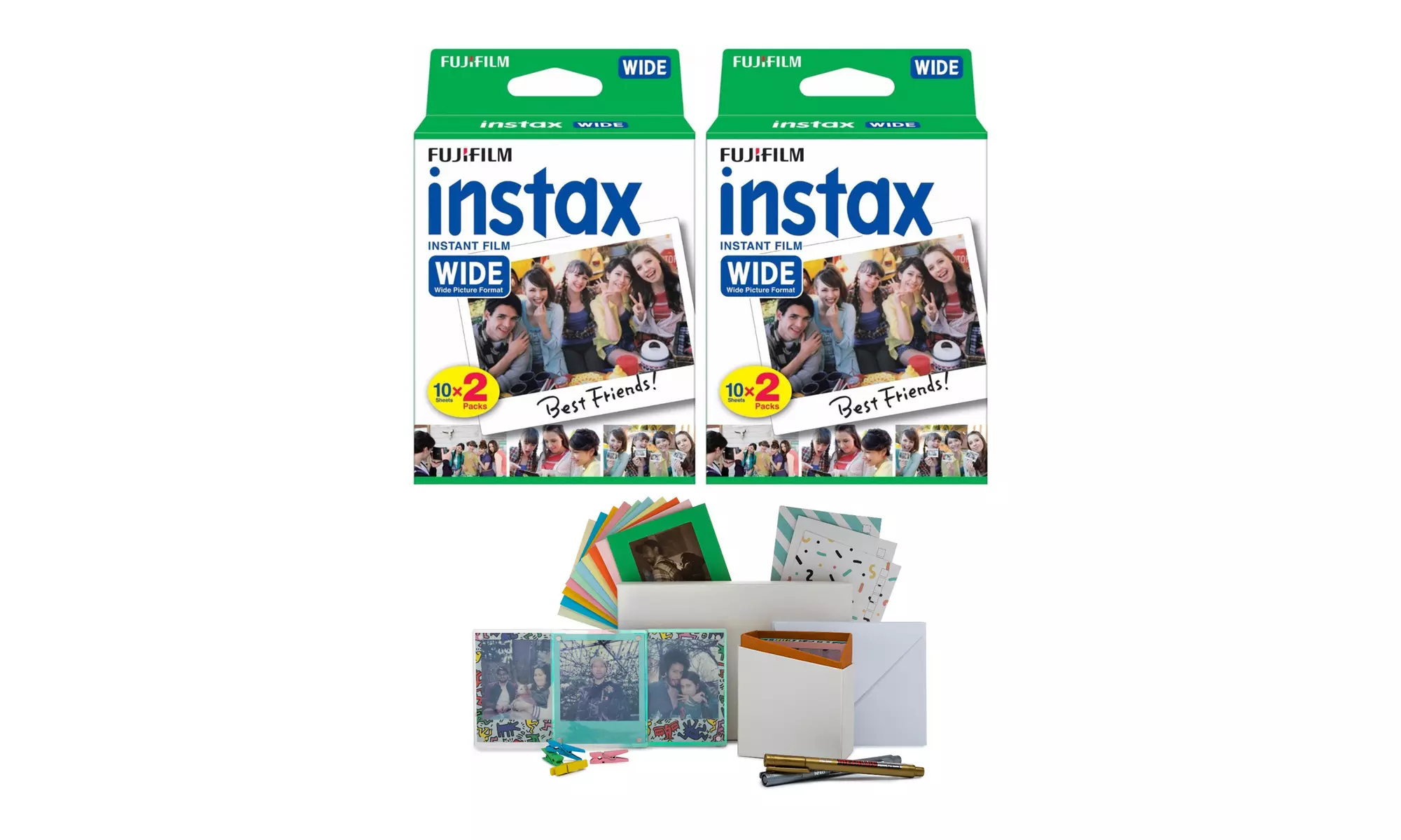 Fujifilm instax Wide Instant Film Twin Pack (40 Exposures) Bundle - Primary Image