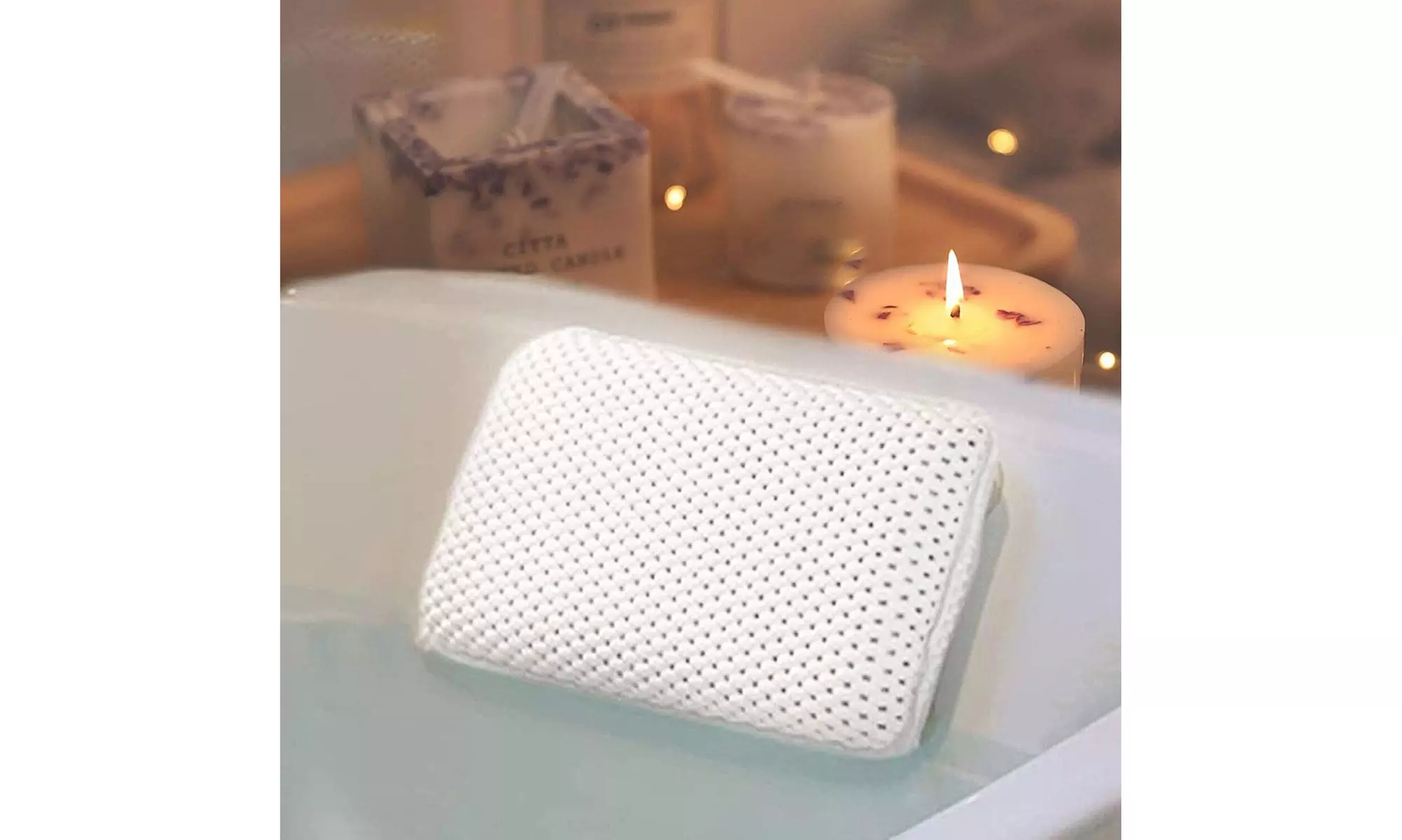 Bathtub and Spa Pillow with Suction Cups - Primary Image