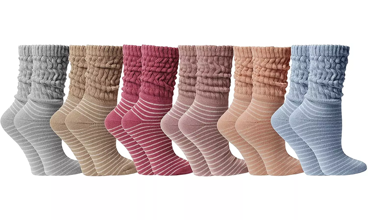 6 Pack Yacht & Smith Womens Cotton Slouch Socks, Womans Knee High Boot Socks - Primary Image