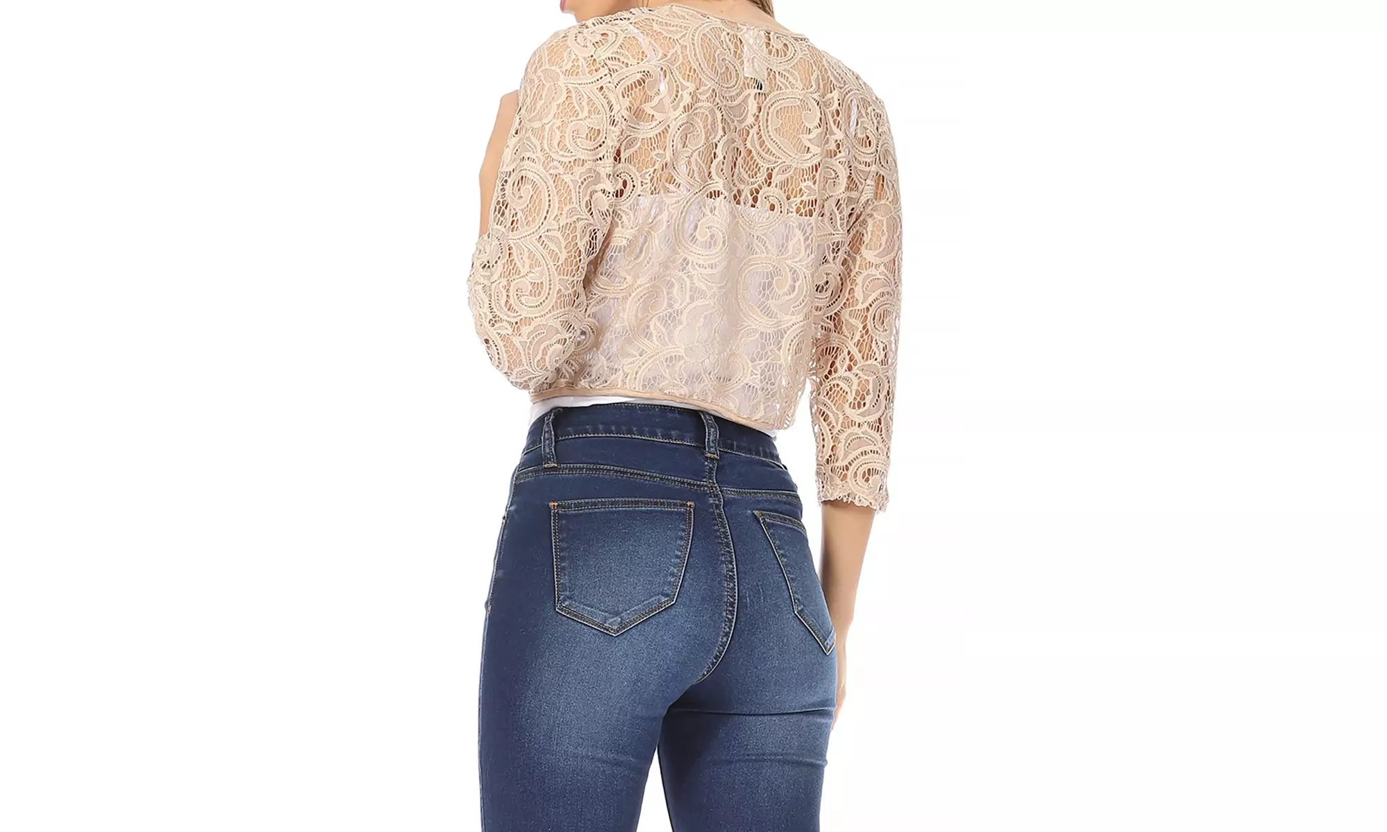 Women's Casual Crochet Lace Bolero Cardigan