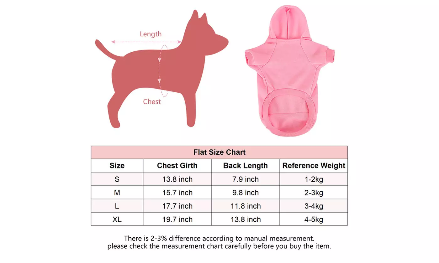 Winter Dog Hoodie Sweatshirts with Pockets Warm Dog Clothes for Small Dogs
