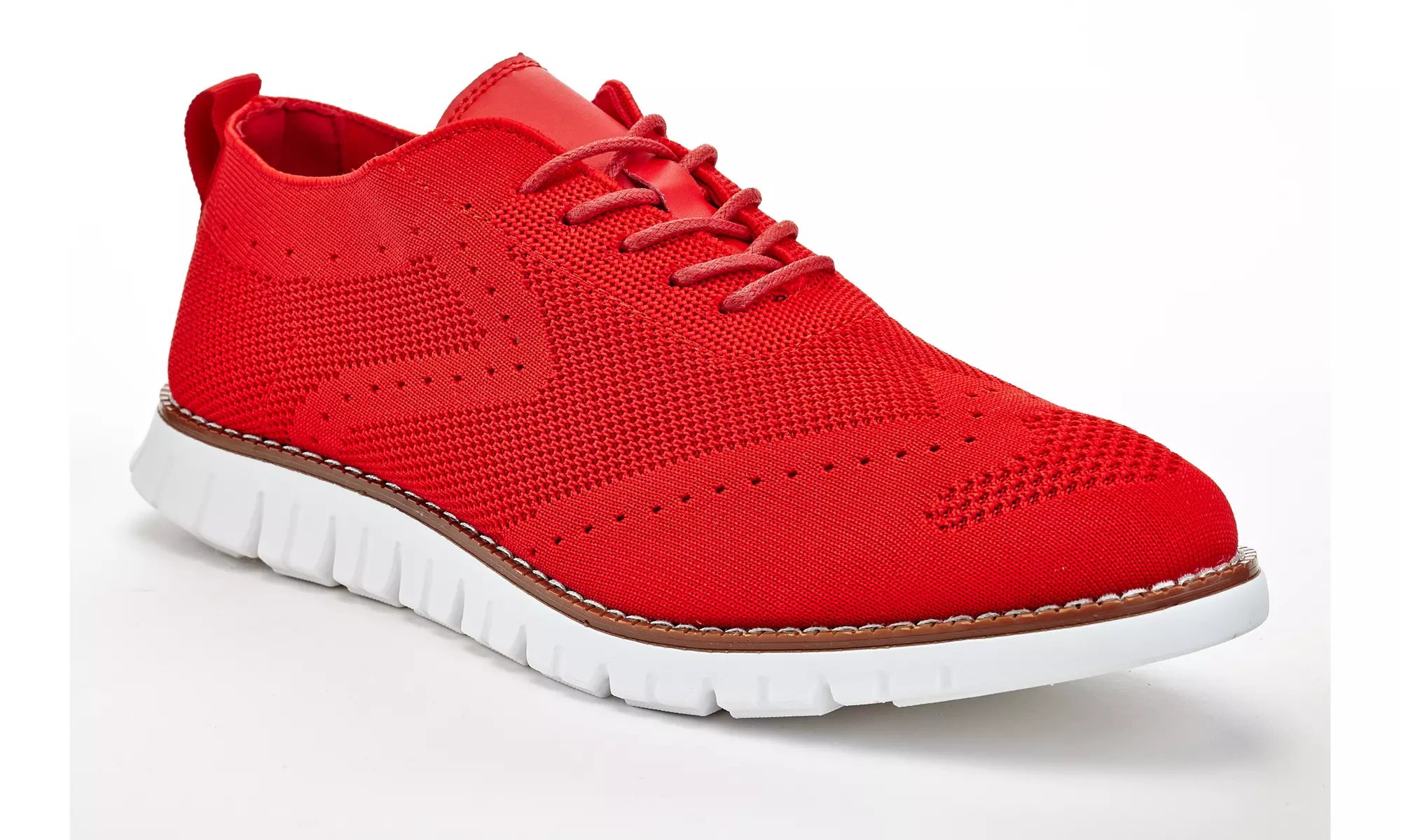 Franco Vanucci Men's Lace-up Knit Oxford Shoes