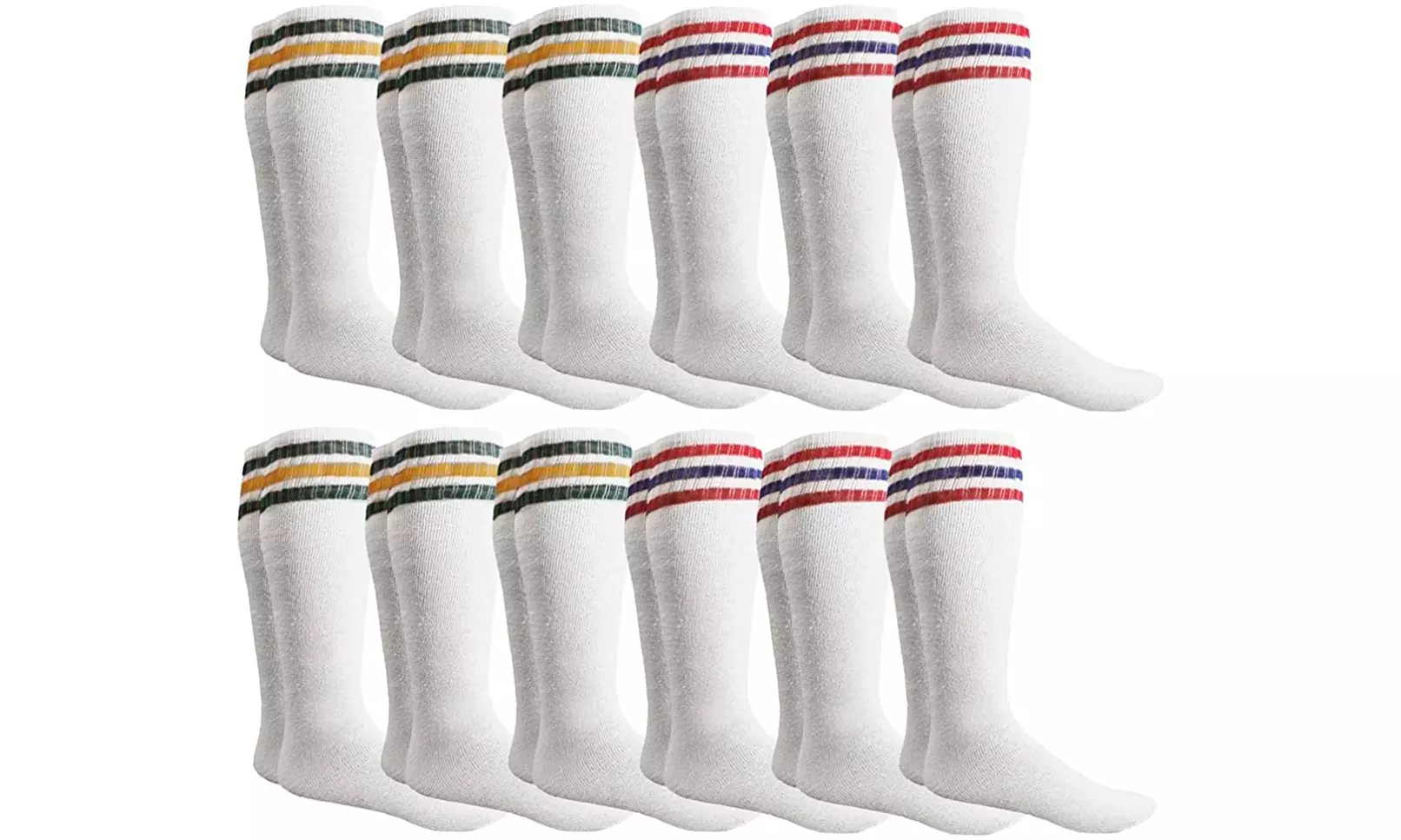 12 Pairs of Kids Solid Tube Socks - Boys Crew Sock - Primary Image