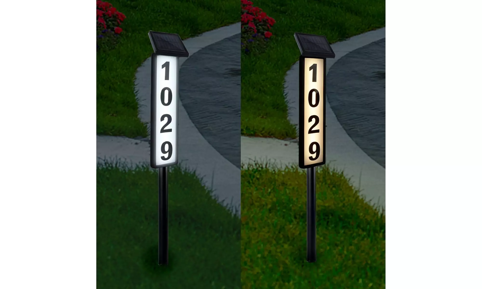 Solar LED House Address Sign with Custom Numbers