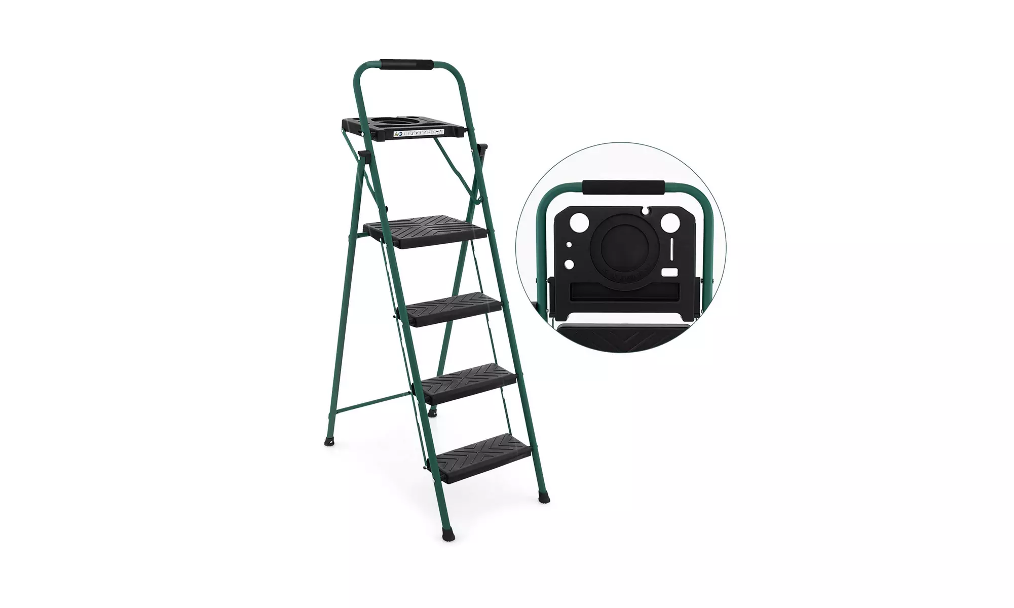 Costway 4 Step Folding Ladder 330lbs Portable Steel Anti-Slip Step Stool Tool - Primary Image