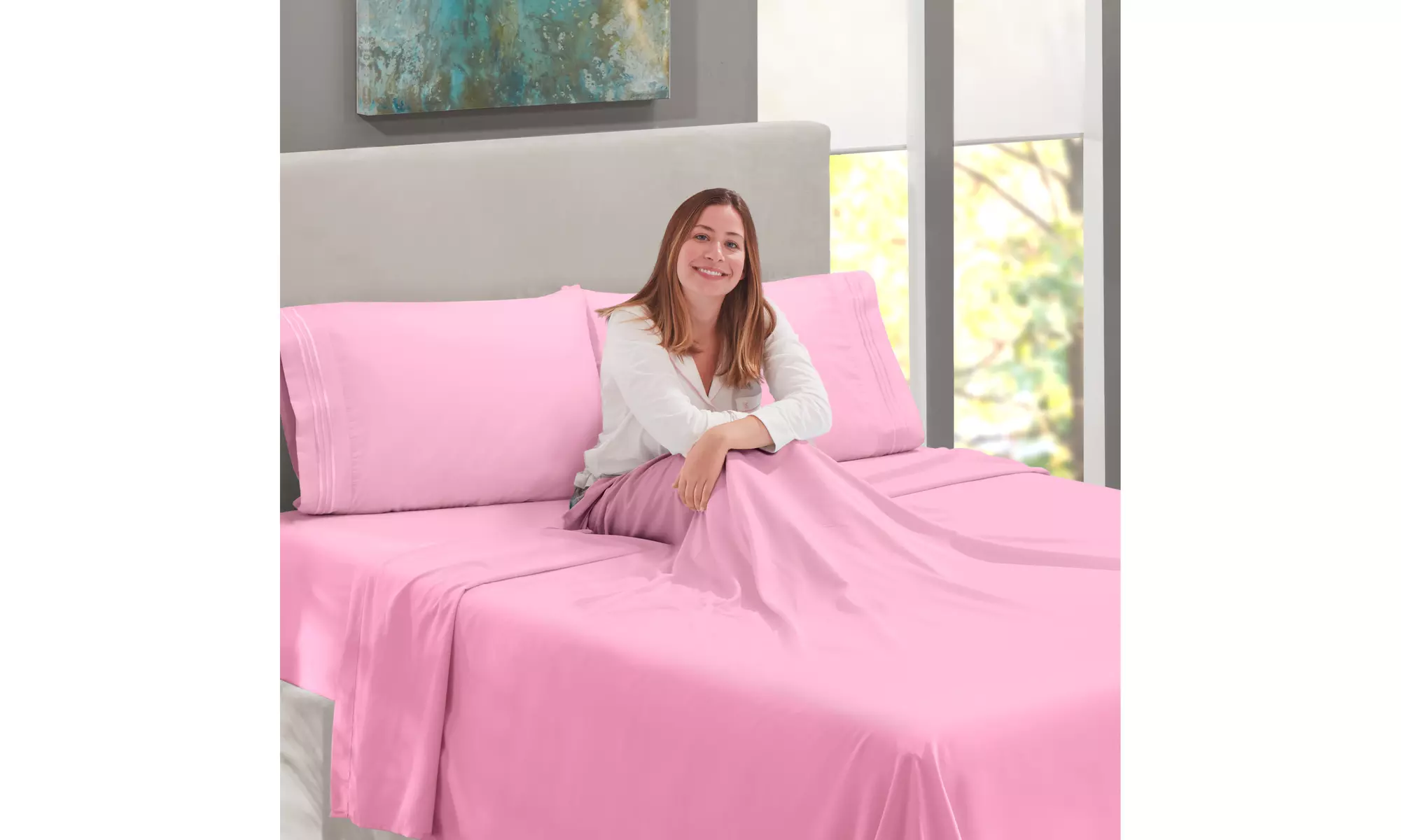 Nestl Premium Deep Pocket Extra Soft 1800 Microfiber Bed Sheet Set