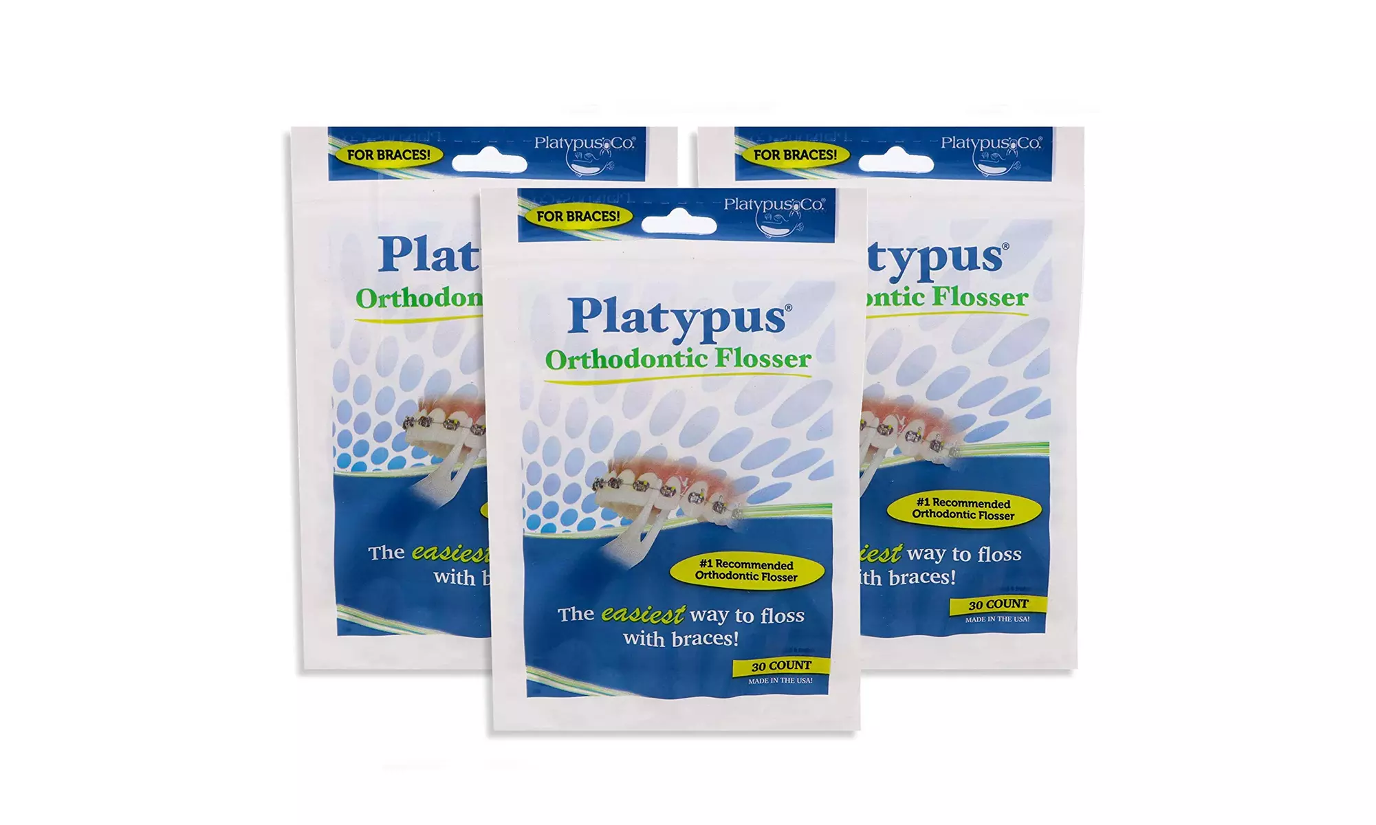 Platypus Ortho Flosser for Braces 30-Count,3Pack - Primary Image