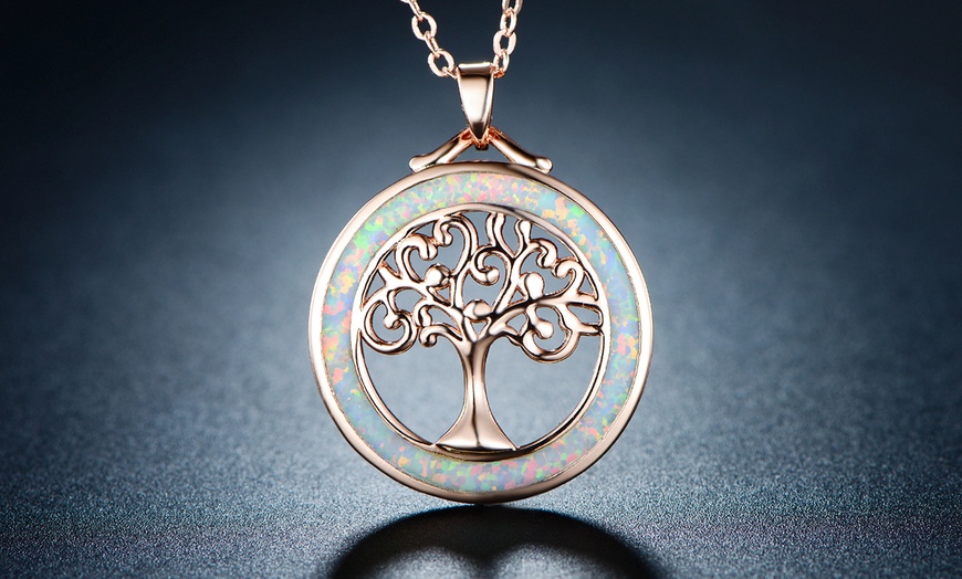 tree of life opal necklace