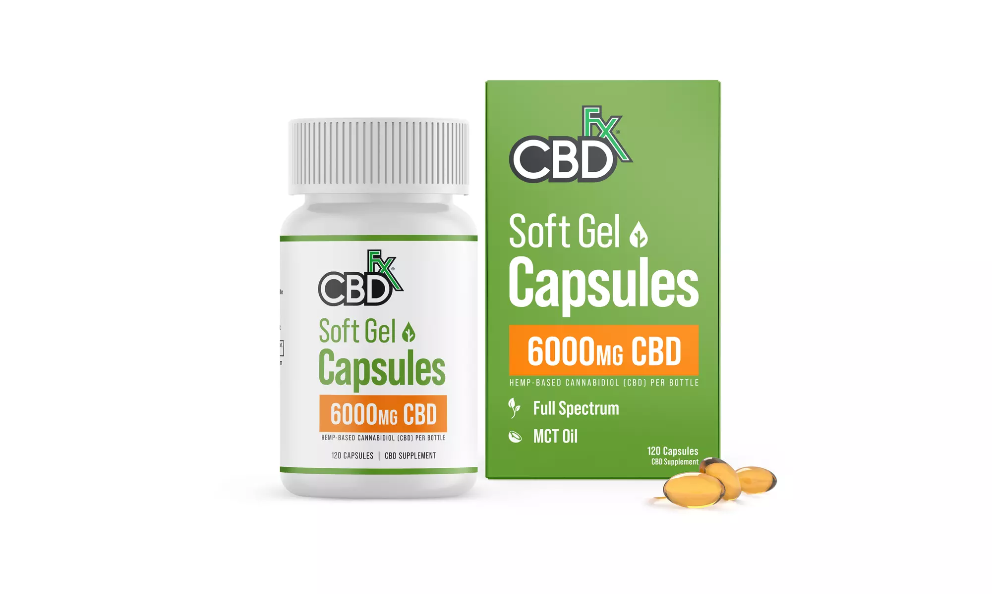 CBD Gel Capsules from CBDfx 1500mg-6000mg - Second Medium