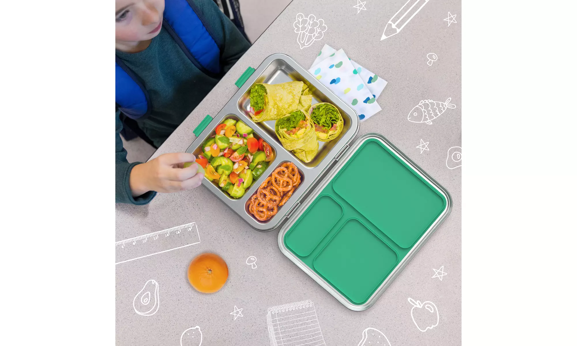Bentgo Kids Stainless Steel Leak-Resistant Lunch Box