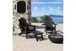 Costway Patio Adirondack Chair HIPS Lounge Chair with Retractable Footrest - Second Medium