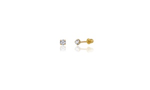 14kt Gold Round Screwback Earrings 2mm-8mm