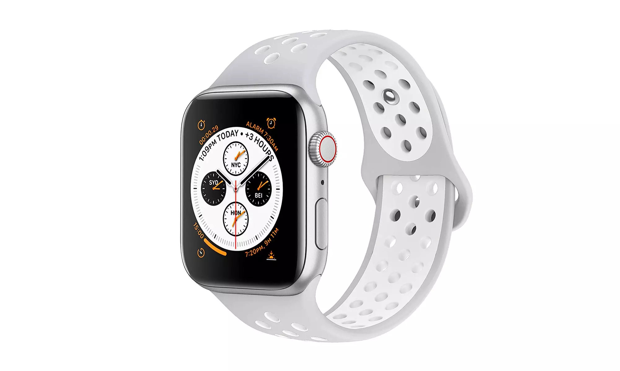 Sports Band Active Breathable Holes Rugged Replacement Strap for Apple Watch