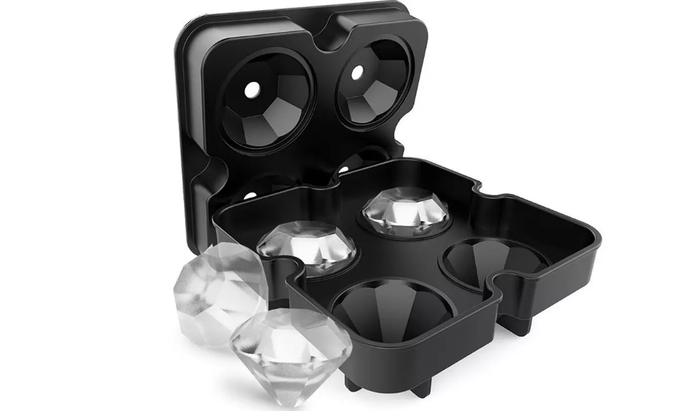 Silicone Ice Ball Trays Ice Cube Molds with Lid for Whiskey, Cocktails, Wine