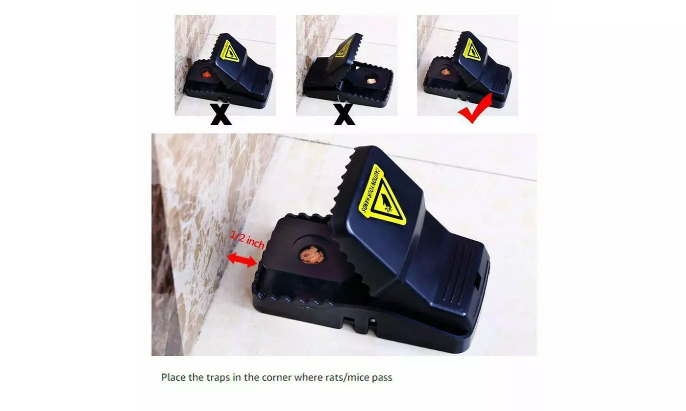 6-PACK Reusable MOUSE TRAPS Rat Trap Rodent Snap Trap Mice Trap Catcher Killer