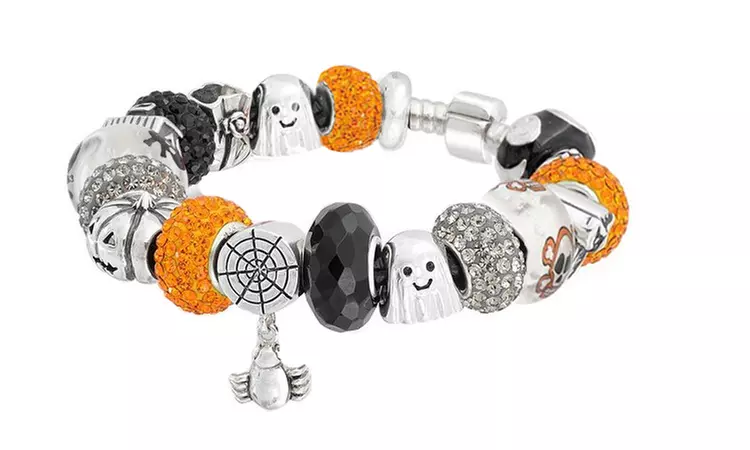 Halloween Crystal Charm Bracelet; Crafted with Swarovski® Crystals