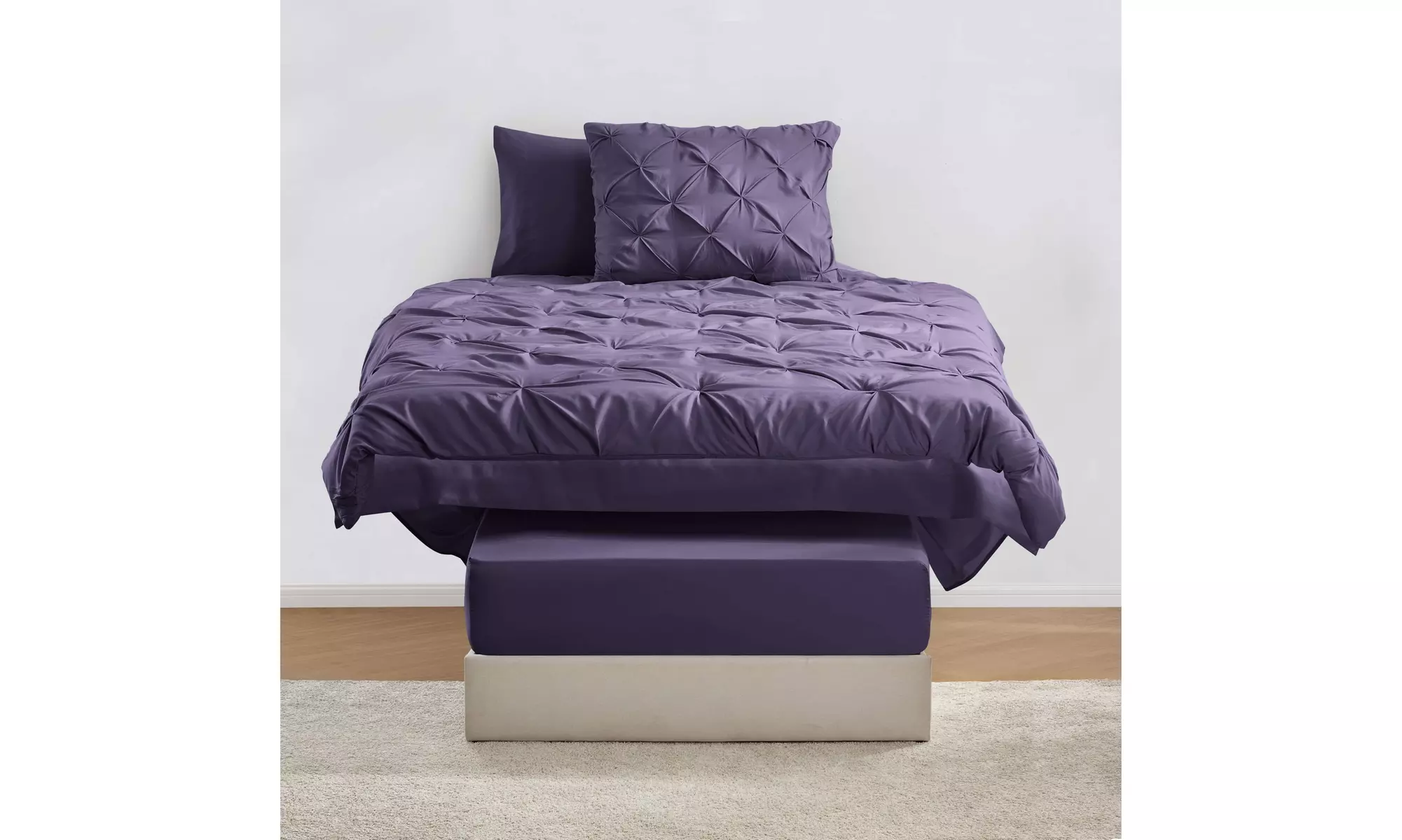 Nestl 5-7Pc Pinch Pleat  Bed in a Bag Set