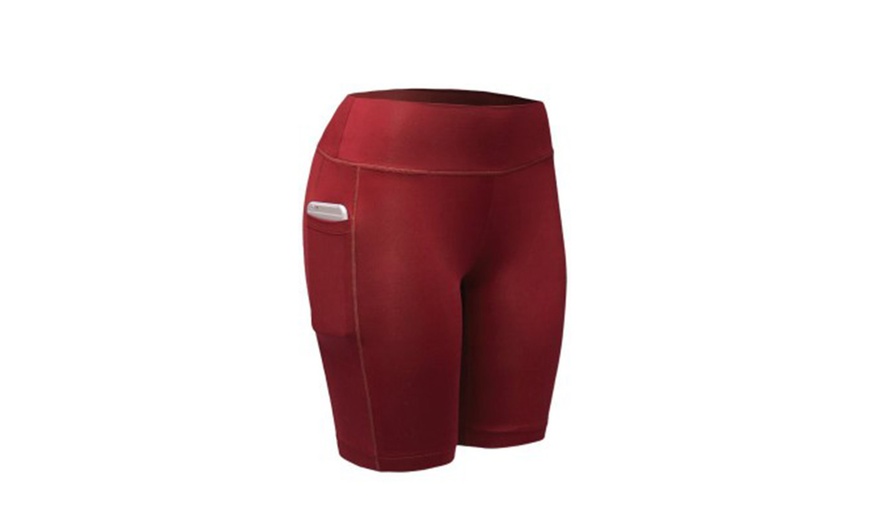 women's yoga shorts with side pockets