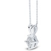 Image 15: 1/4ct-1ct TDW Princess Diamond Solitaire Pendant in 10k White Gold by De Couer