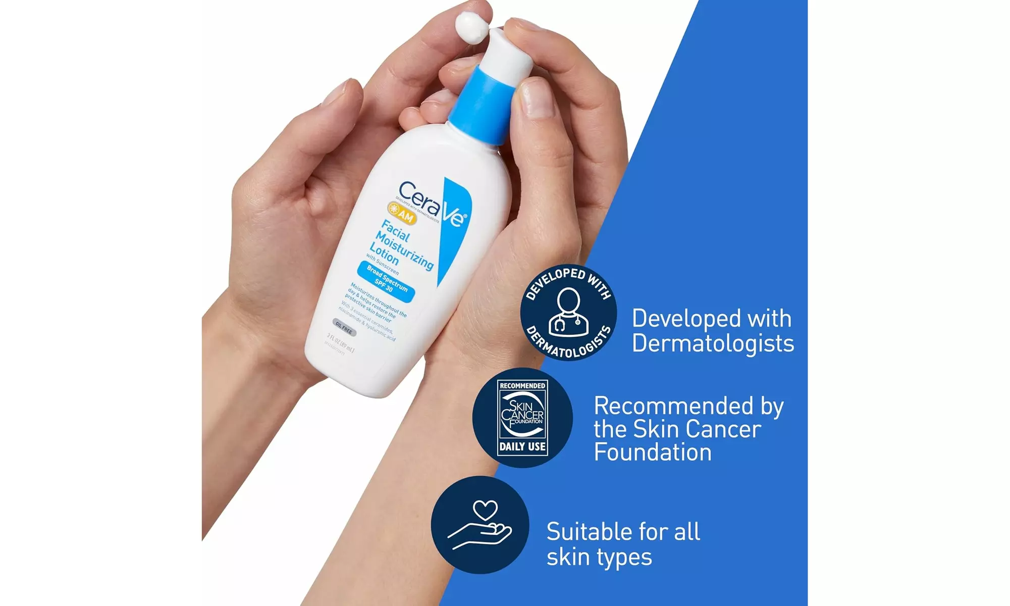CeraVe Daily Skincare: AM, PM, and Night Cream Facial Lotions 2-Pack