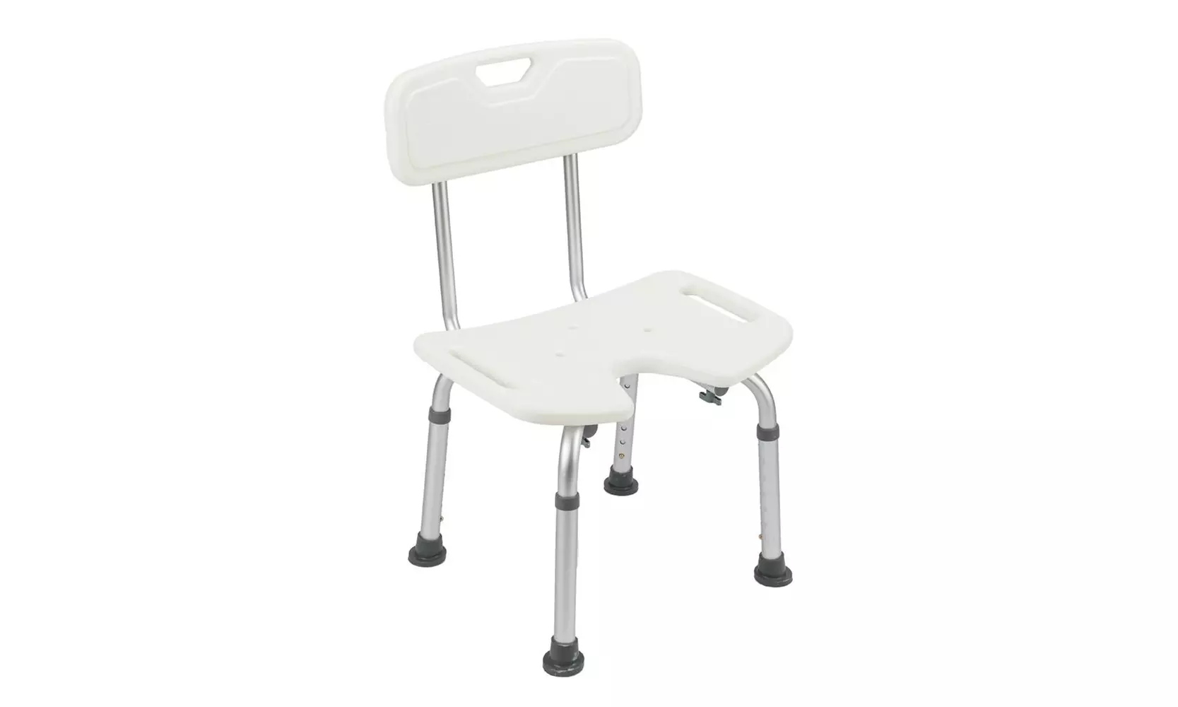 Medical Spa Bath Adjustable Shower Chair Seat Bench with Removable Back - Primary Image