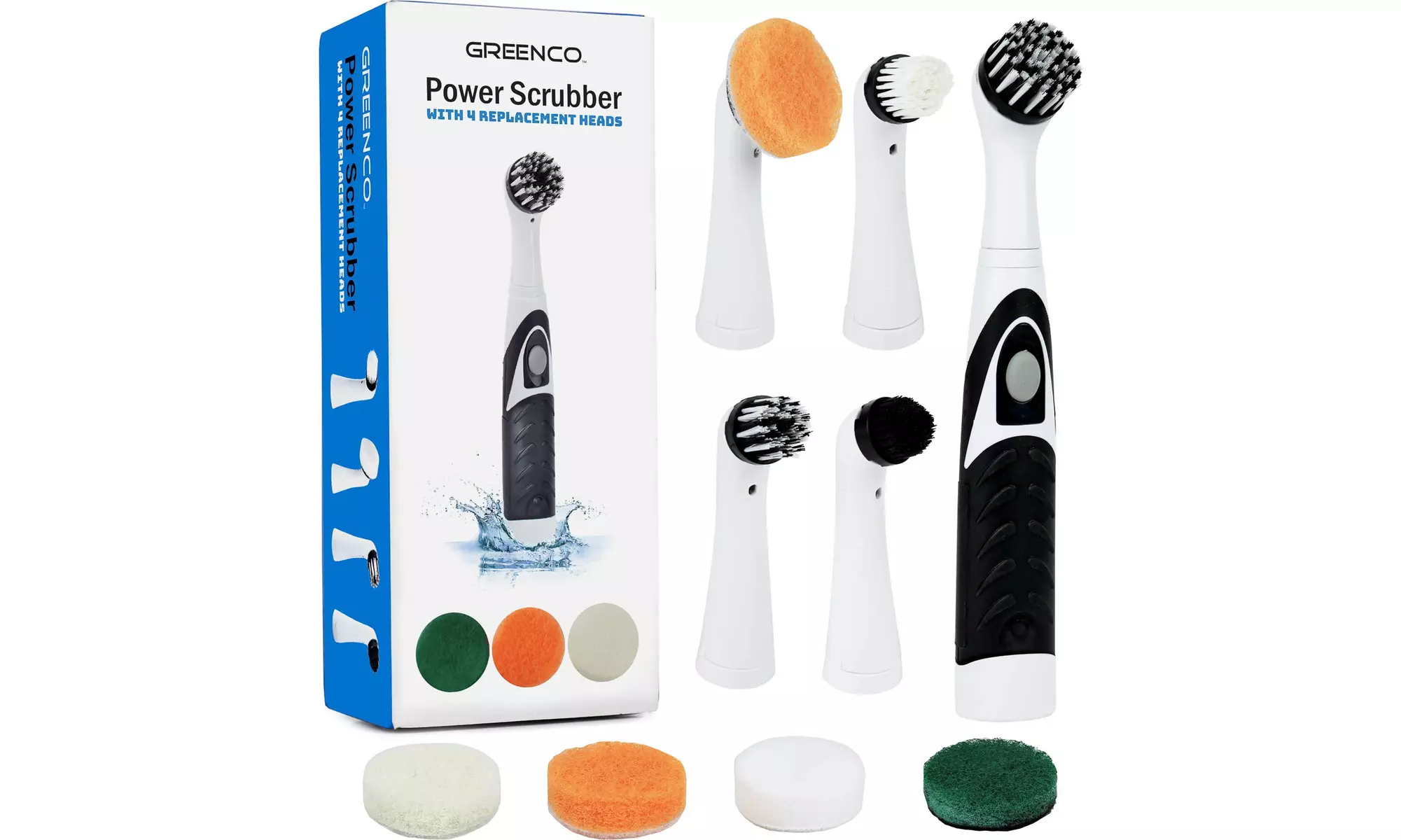 Power Scrubber with 4 Brush Attachment Heads - Primary Image