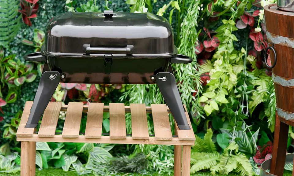 Portable Tabletop Outdoor Charcoal BBQ Grill - Primary Image