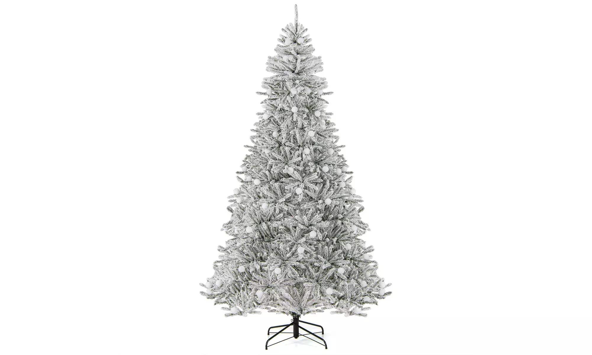 Costway Pre-Lit Artificial Christmas Tree with Branch Tips | Warm White LED Lights | Easy Setup & Home Decor