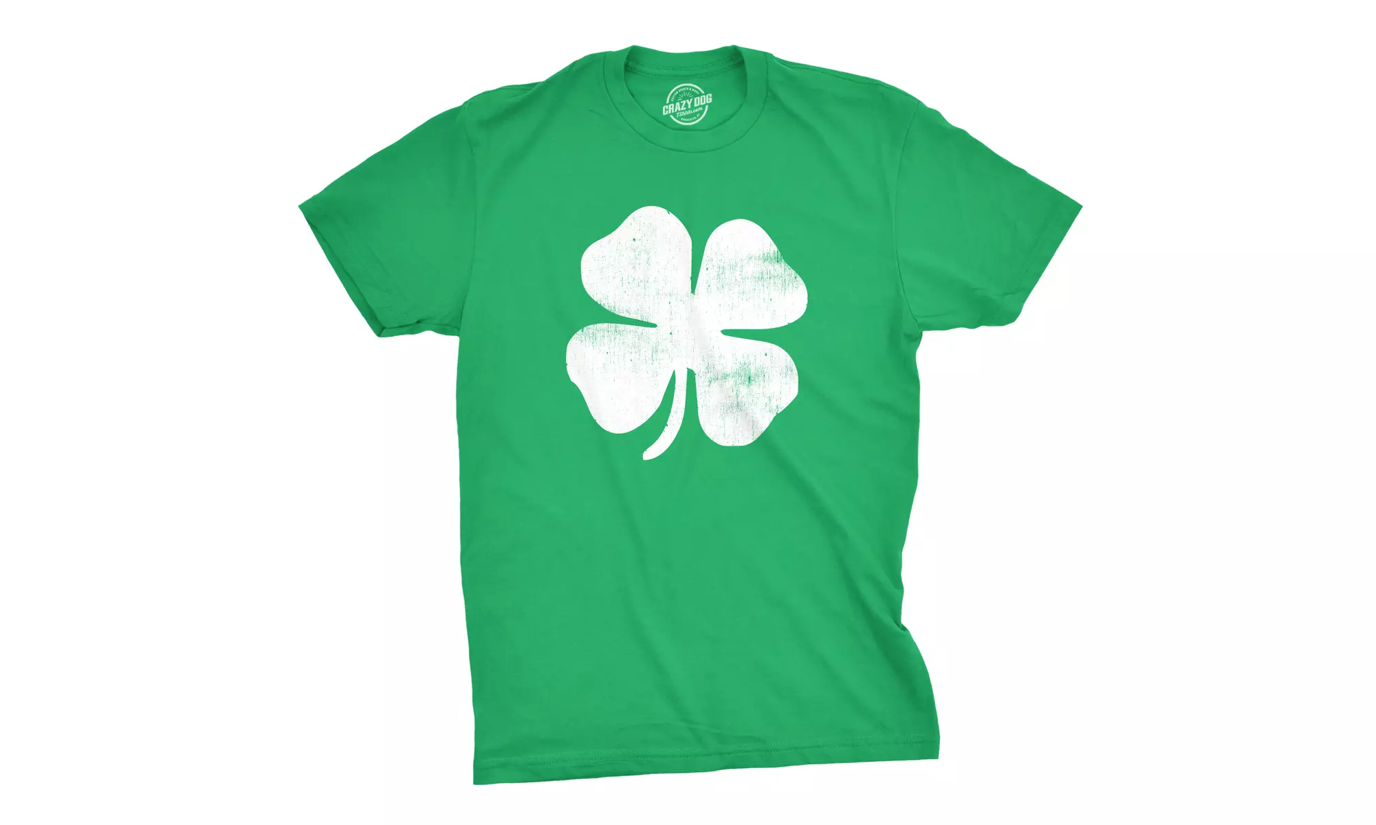 Mens Four Leaf Clover T Shirt Funny Saint Patricks Day Shamrock Lucky Irish Tee - Primary Image