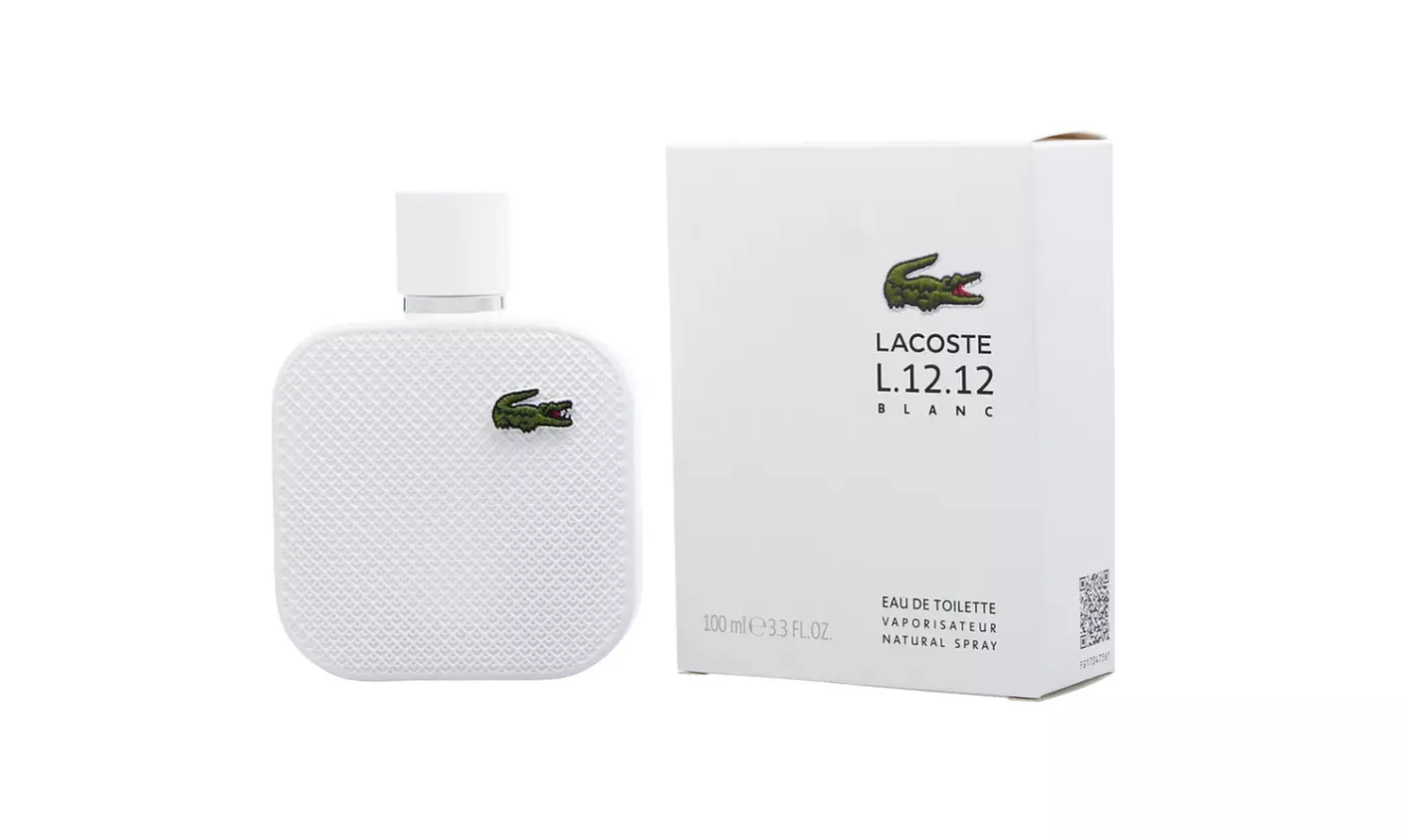 Lacoste L.12.12 Blanc or Rose Eau de Toilette Spray for Men or Women 3.3 Fl.Oz.