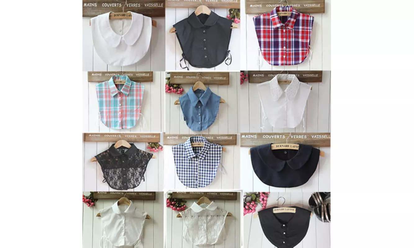 Choker Necklace Unisex Women Peter Pan Detachable Lapel Shirt Fake False Collar - Primary Image