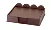 Desk Coasters With Holder Dacasso Rosewood & Leather Coaster Set