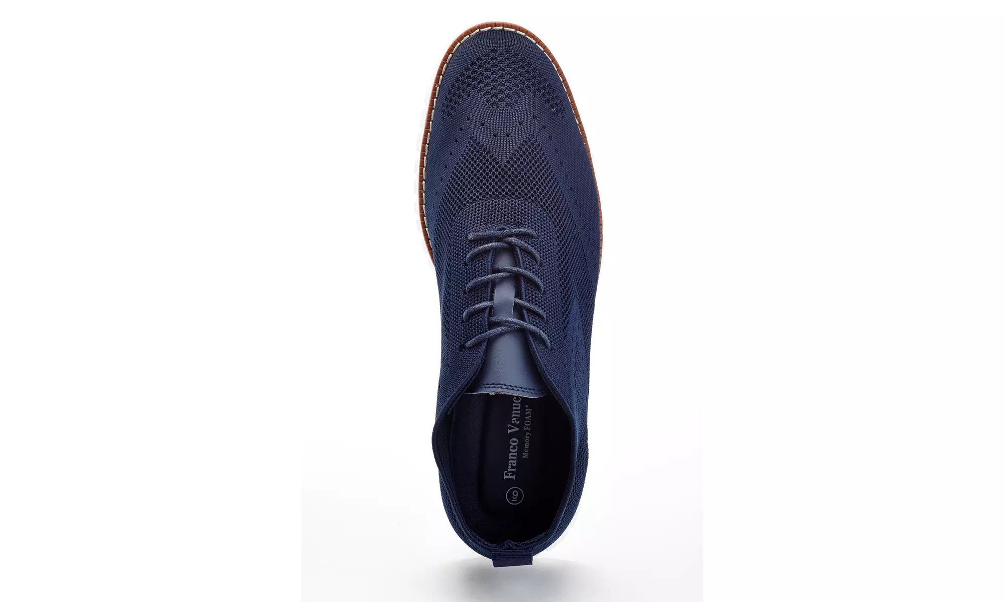 Franco Vanucci Men's Lace-up Knit Oxford Shoes