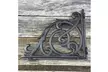 A Pair Antique Style Cast Iron Brackets Garden Braces Rustic Shelf Bracket Black - Second Medium