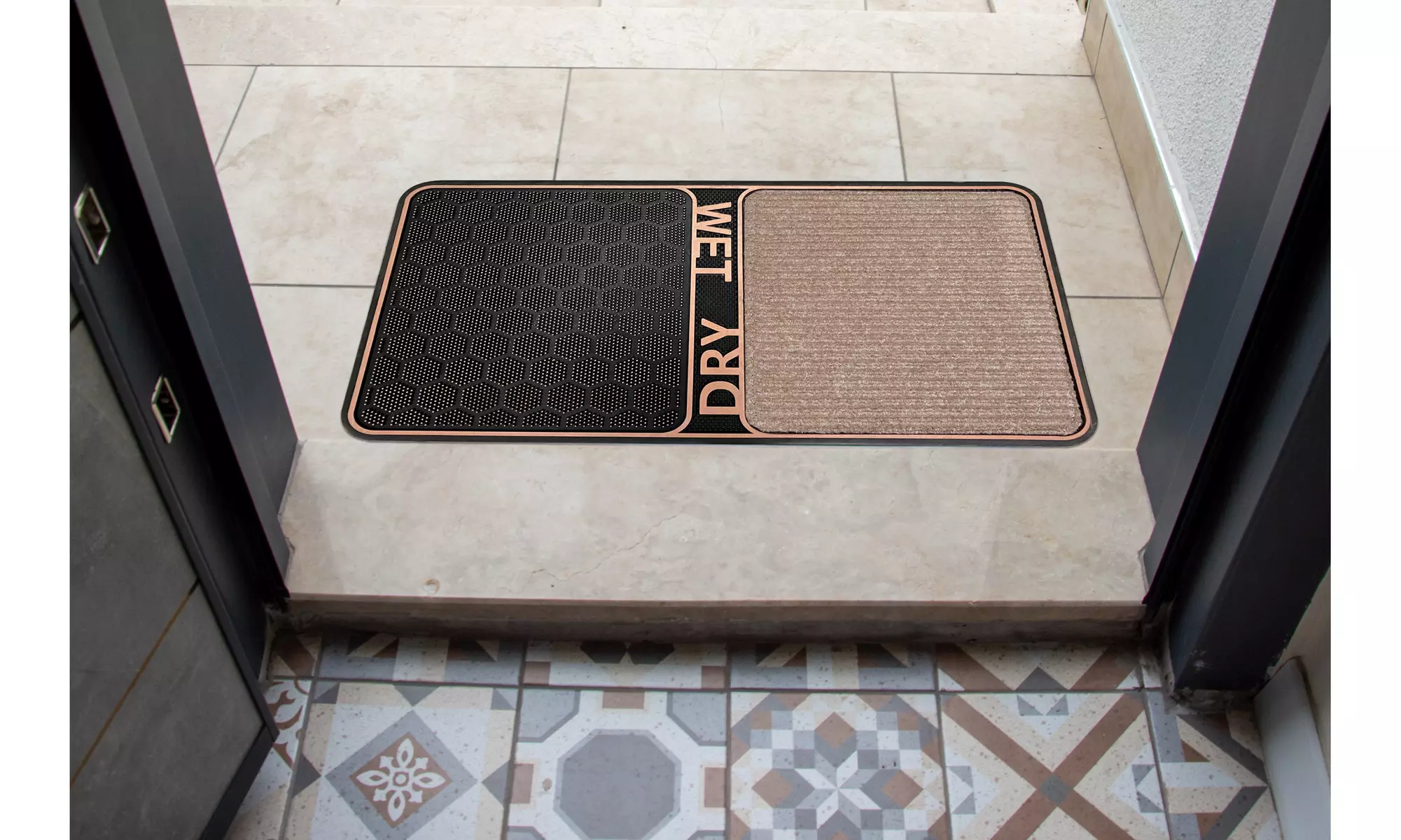 Wet & Dry Shoe Cleaning 18 in. x 32 in. Rectangular Door Mat - Primary Image