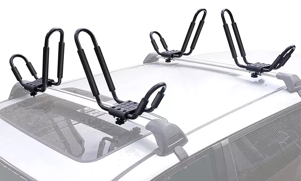2 Pairs J-Bar Kayak Boat Car Rack Roof Mount - Primary Image