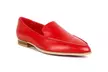 Richelli Metallic Sling Detail Loafers In White & Red - Second Medium