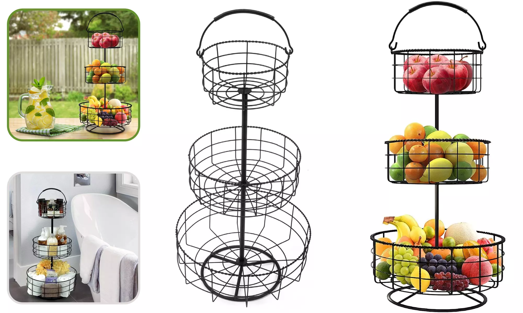 Sorbus Fruit Basket Holder -Also Perfect for Vegetables, Snacks, Household Items - Primary Image