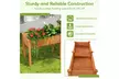 Costway Outdoor Wooden Raised Garden Bed with Divider Panel - Second Medium