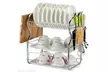 3 Tier Dish Drying Rack Stainless Steel Over-the-Sink Kitchen Dish Drainer Rack - Second Medium