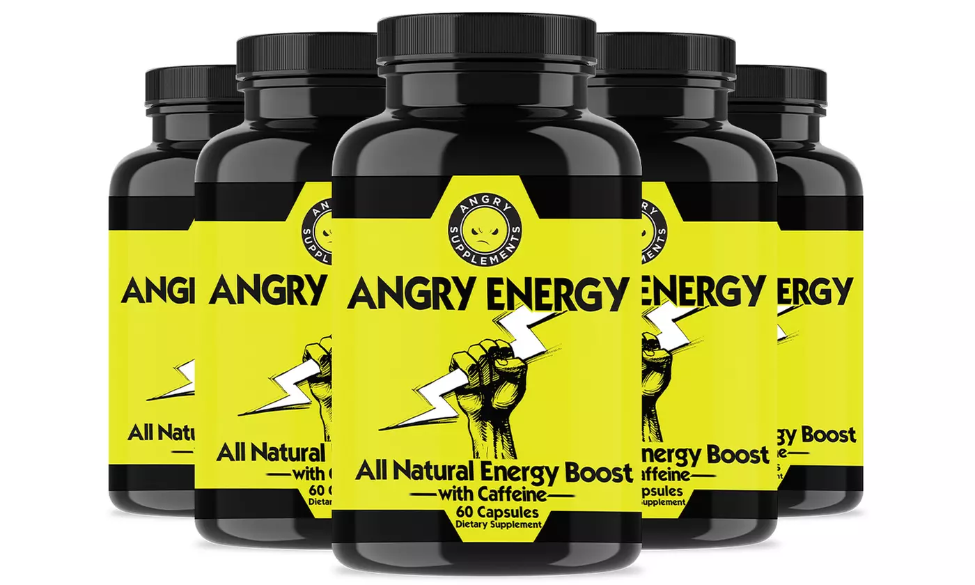 Angry Energy, All-Natural Energy Booster with Caffeine and Garcinia Cambogia
