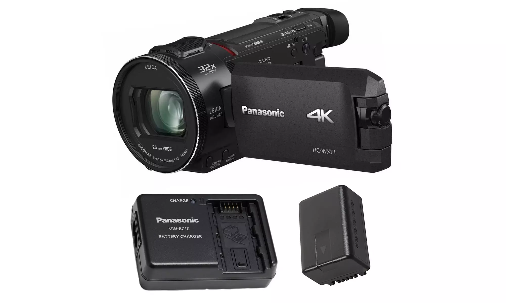 Panasonic HC-VX1 4K Camcorder with 24X Leica Lens and Battery Charger Pack - Primary Image