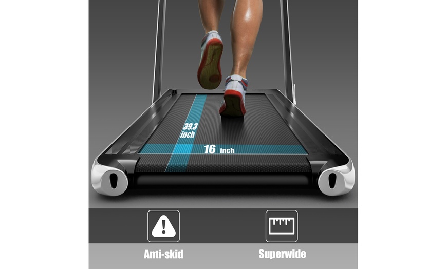 Image 11: Superfit 2.25HP 2 in 1 Folding Treadmill Speaker Home Gym