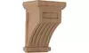 Ekena Millwork COR04X04X07FLRW Fluted Corbel, Rubberwood