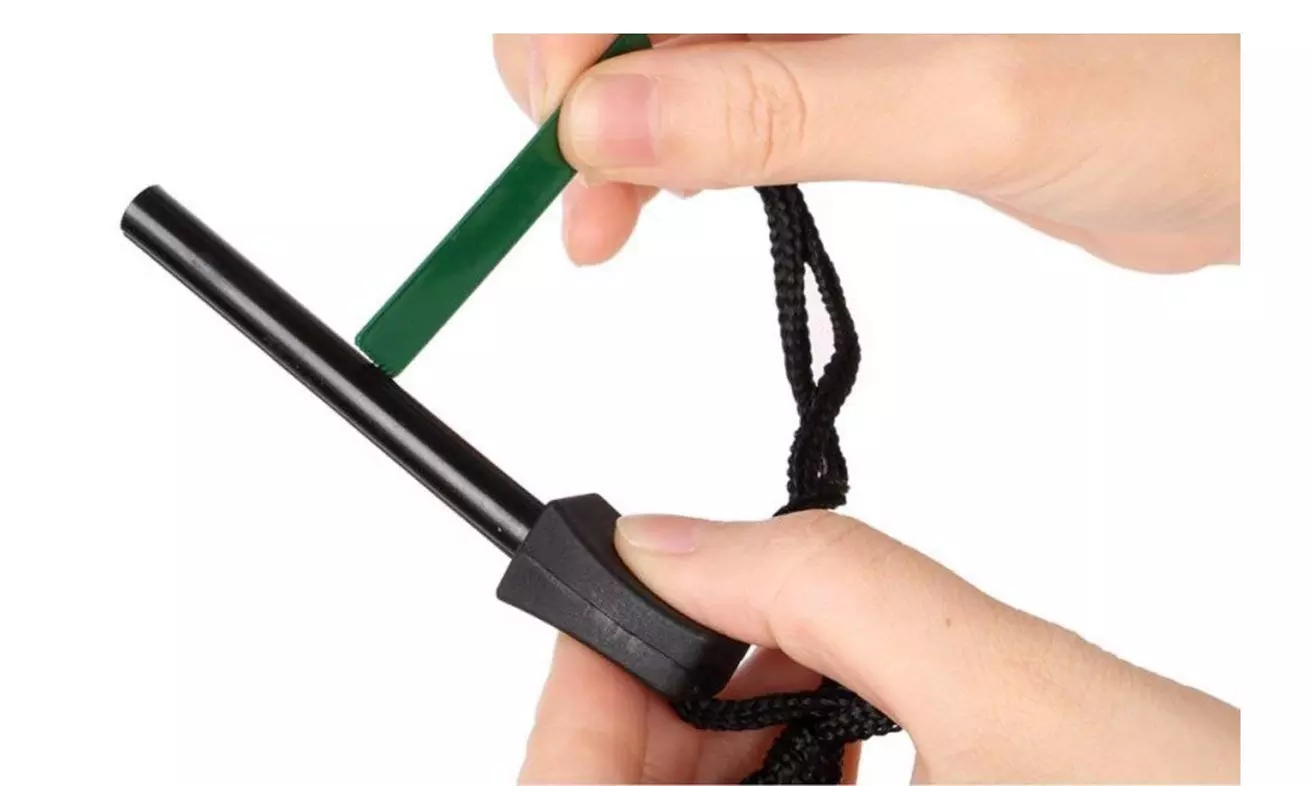 Large Survival Magnesium Flint Stone Fire Starter Emergency Kit Campin