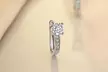 925 Sterling Silver Huggie Hoop Earrings with Crystal Pave - Second Medium