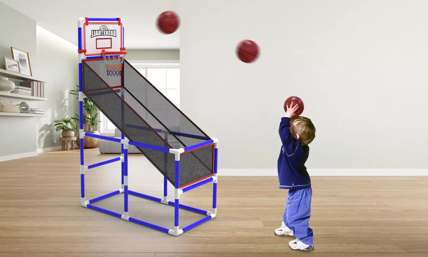 iMounTEK Kids' Adjustable Basketball Hoop Set with 2 Balls for Ages 3-12